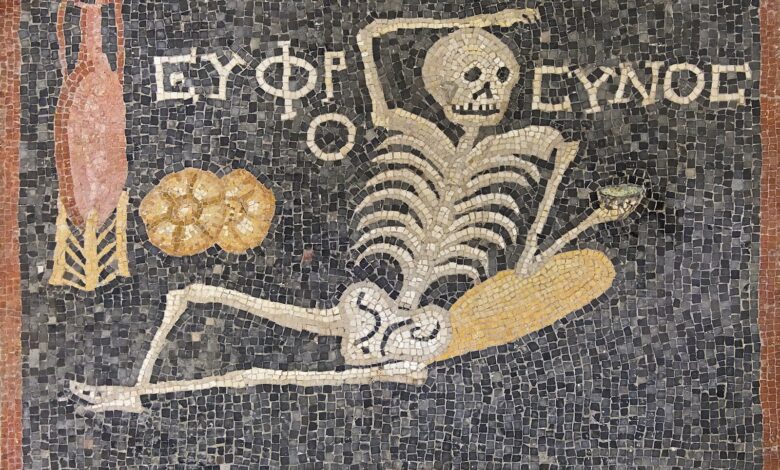 Archaeologists Discover a 2,400-Year-Old Skeleton Mosaic That Urges People to “Be Cheerful and Live Your Life”